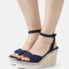 Anna Field Sandali Con Zeppa - Dark Blue